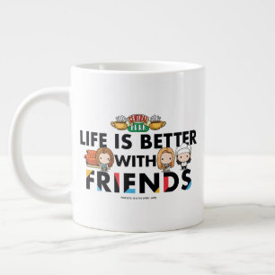 Leven is beter met FRIENDS™ Chibi-kunst Grote Koffiekop