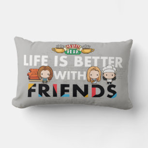 Leven is beter met FRIENDS™ Chibi-kunst Kussen