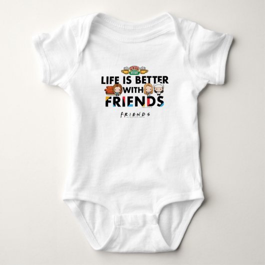 Leven is beter met FRIENDS™ Chibi-kunst Romper (Voorkant)