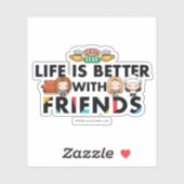 Leven is beter met FRIENDS™ Chibi-kunst Sticker (Vel)