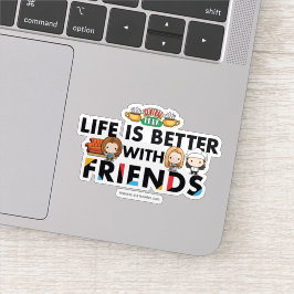 Leven is beter met FRIENDS™ Chibi-kunst Sticker