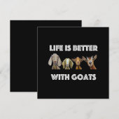 Leven is beter met geiten, geitenliefhebber, geit kaart (Voorkant / Achterkant)