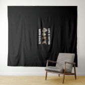 Leven is beter met geiten, geitenliefhebber, geit wandkleed (In Situ (horizontaal))