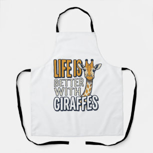Leven is beter met giraffen vintage shirt ontwerp_ schort
