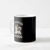 Leven Is Beter Met Hond Cartoon Koffiemok (Voorkant links)