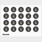 Leven Is Beter Met Hond Cartoon Ronde Sticker (Vel)