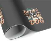 Leven Is Beter Met Hond Vector Cadeaupapier (Rol Hoek)