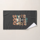 Leven Is Beter Met Hond Vector Handdoek (Handdoek)