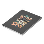 Leven Is Beter Met Hond Vector Notitieblok (Linkerzijde)