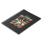 Leven Is Beter Met Hond Vector Notitieboek (Linkerzijde)