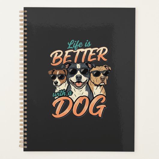 Leven Is Beter Met Hond Vector Planner (Voorkant)
