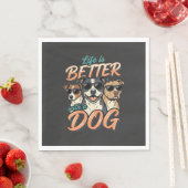 Leven Is Beter Met Hond Vector Servet (Insitu)