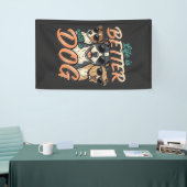 Leven Is Beter Met Hond Vector Spandoek (Beurs)