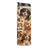 Leven is beter met honden thermosbeker (Geroteerd rechts)