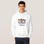 Leven is beter met honden-trui hoodie (Voorkant volledig)