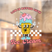 Leven is beter met ijs raamsticker (Vel 2)