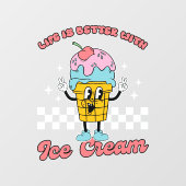 Leven is beter met ijs raamsticker (Vel)