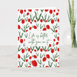Leven is beter met jou erin  Wenskaart Kaart