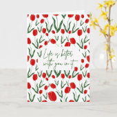 Leven is beter met jou erin  Wenskaart Kaart (Gele Bloem)