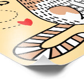 Leven is beter met katten Doodle Foto Afdruk (Hoek)