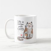 Leven Is Beter Met Katten Doodle Koffiemok (Links)