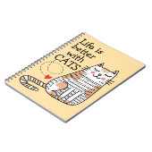 Leven Is Beter Met Katten Doodle Notitieboek (Linkerzijde)