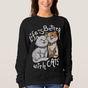 Leven is beter met katten Illustratie Trui