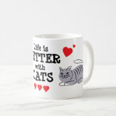 Leven is beter met katten mok | We zijn allemaal m (Voorkant rechts)