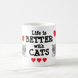 Leven is beter met katten mok | We zijn allemaal m