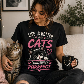 Leven Is Beter Met Katten T-shirt
