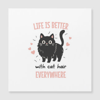 Leven is beter met kattenhaar overal, grappige kat