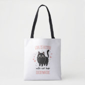Leven is beter met kattenhaar overal, grappige kat tote bag (Voorkant)