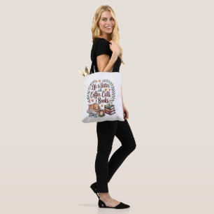 Leven is beter met koffie katten boeken tote bag