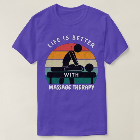 LEVEN IS BETER MET MASSAGE THERAPIE T-SHIRT (Design voorkant)