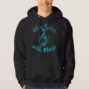 LEVEN IS BETER MET Muzieknoten Teen Girl Women Mu Hoodie