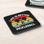 Leven is beter met Pickleball Bier Onderzetter (Linkerzijde)