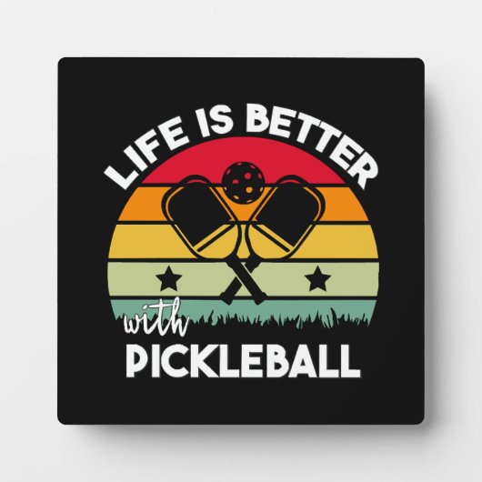 Leven is beter met Pickleball Fotoplaat (Voorkant)