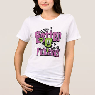 Leven is beter met Pickleball Grappige Lieve Pickl Tri-Blend Shirt