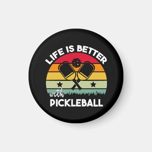 Leven is beter met Pickleball Magneet (Voorkant)