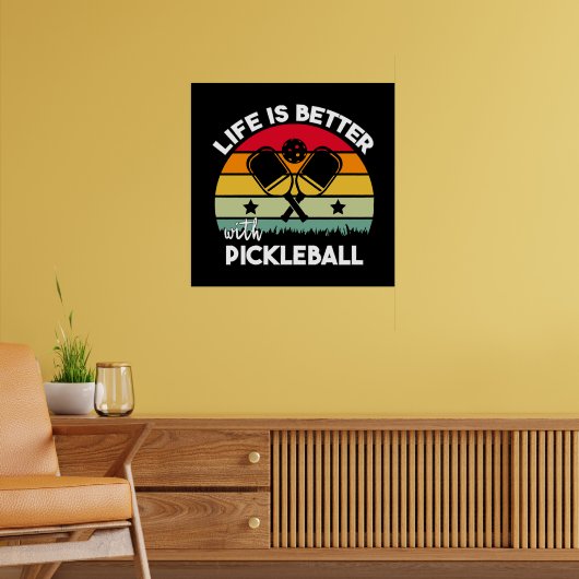 Leven is beter met Pickleball Poster (Woonkamer 2)