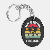 Leven is beter met Pickleball Sleutelhanger (Voorkant Links)