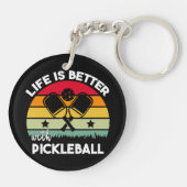 Leven is beter met Pickleball Sleutelhanger (Achterkant)