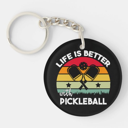 Leven is beter met Pickleball Sleutelhanger (Voorkant)