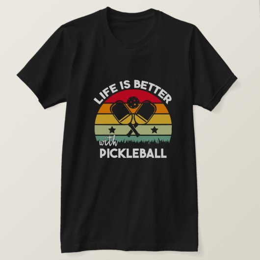 Leven is beter met Pickleball T-shirt (Design voorkant)