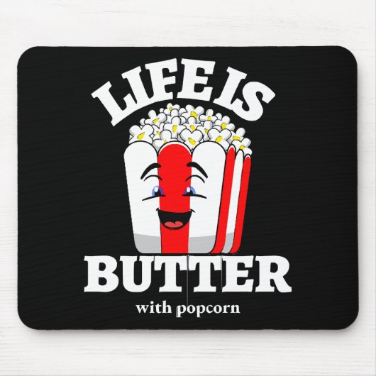 Leven is beter met popcorn muismat (Voorkant)