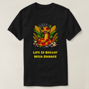 Leven is beter met slangen reptiel liefhebber cita t-shirt