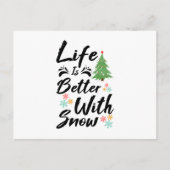 Leven is beter met sneeuw briefkaart (Voorkant)
