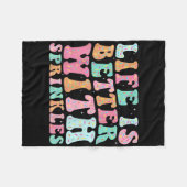 Leven is beter met spikkels fleece deken (Voorkant (Horizontaal))