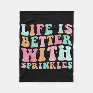 Leven is beter met spikkels fleece deken