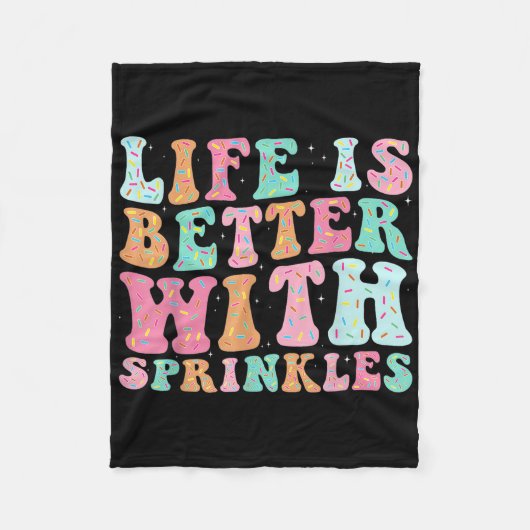 Leven is beter met spikkels fleece deken (Voorkant)